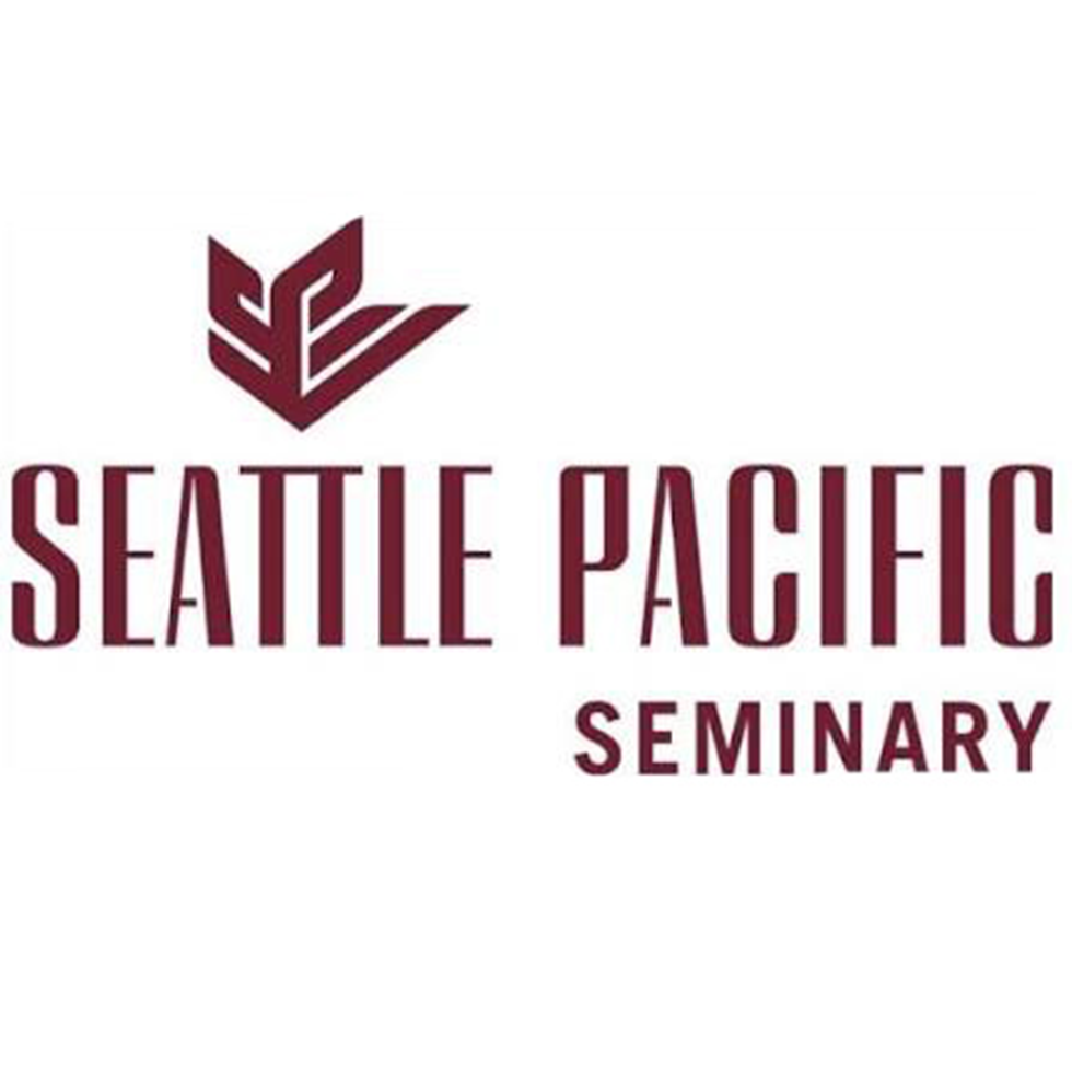 Logo of Seattle Pacific Seminary in maroon on a white background